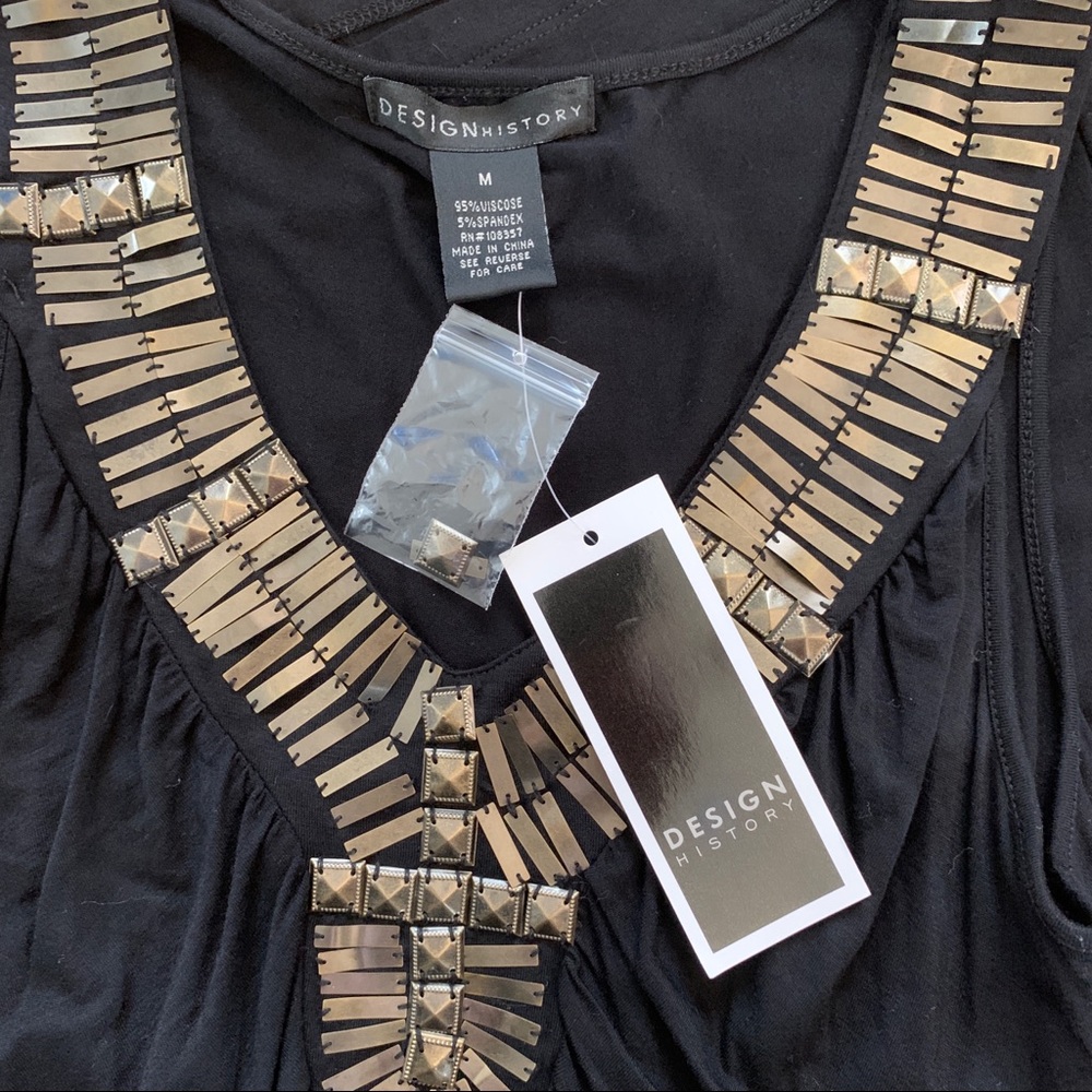 Design History T-shirt Style Metal Embellished - Picture 3 of 5